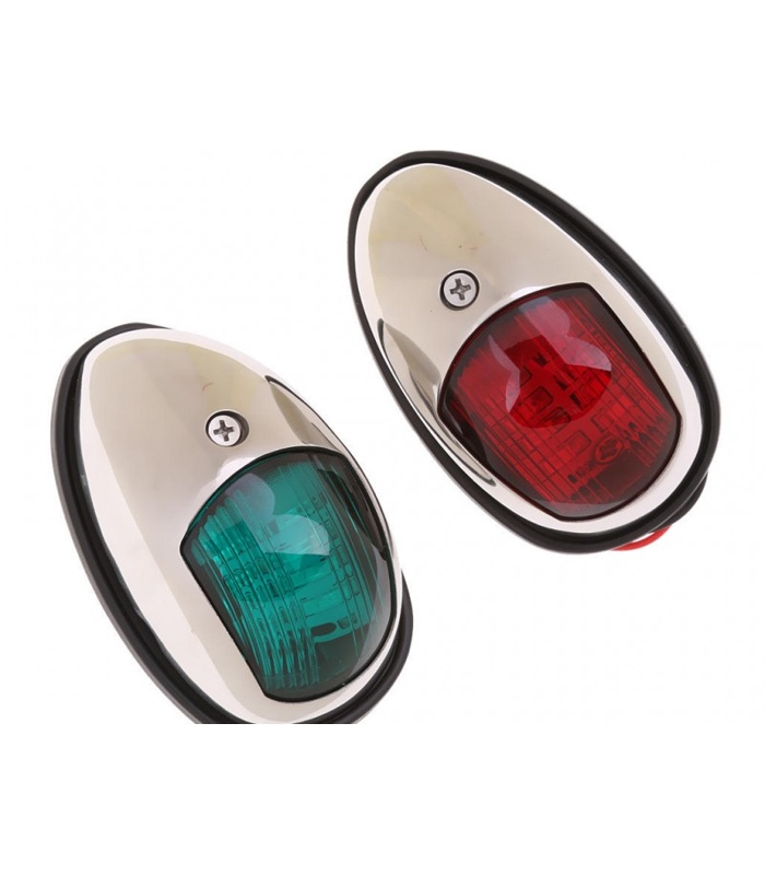 21000020 Set Luces LED de Navegación Rojo y Verde 12V (Caja Plastica Blanca) 12 mt - Imagen 1