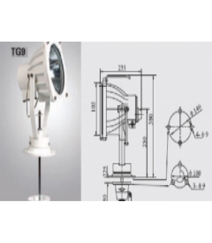 71400059 Foco Busca Boya con Brazo TG9 200W - Imagen 1