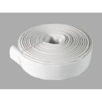 Rollo Manguera una capa Blanca 2" de 25 mts con terminales acople storz