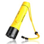 Linterna Buceo LED Amarillo neon con cuerda